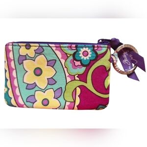 Vera Bradley Purple and Green Floral Cosmetic Case NWOT